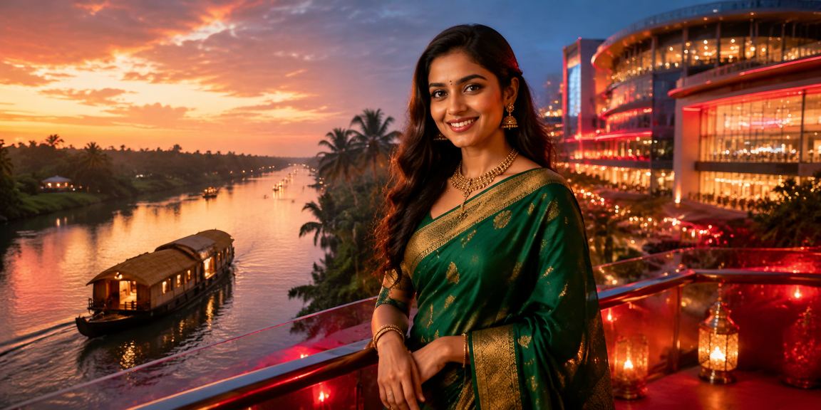 Peaceful Kerala backwaters promoting calm and balance